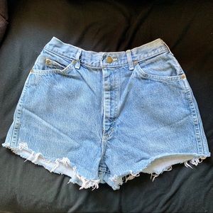 SOLD! Vintage Lee Light Wash Denim Cutoff Shorts